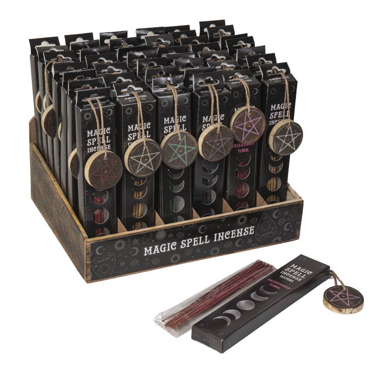 Magic Spell Incense Sticks with Pentagram Holder