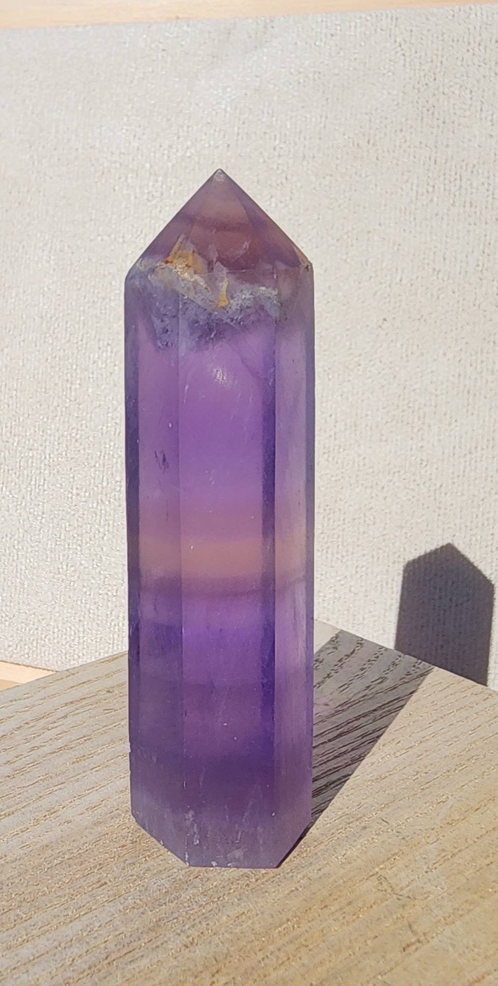 Amethyst Natural Crystal Tower - Polished Point Generator - Calm & Clarity Stone